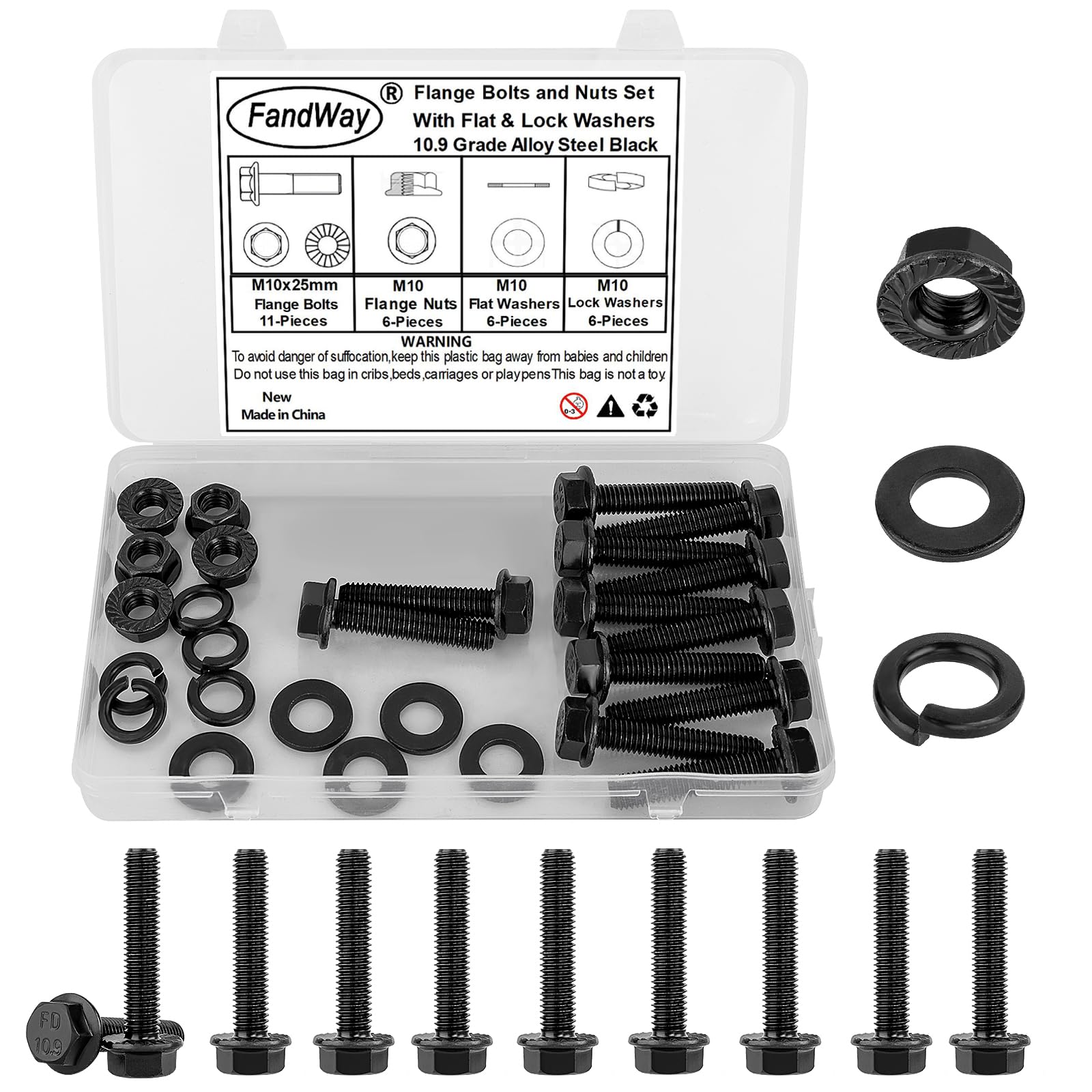 FandWay M5 Schrauben Set,299 Stück Linsenkopf Schrauben mit