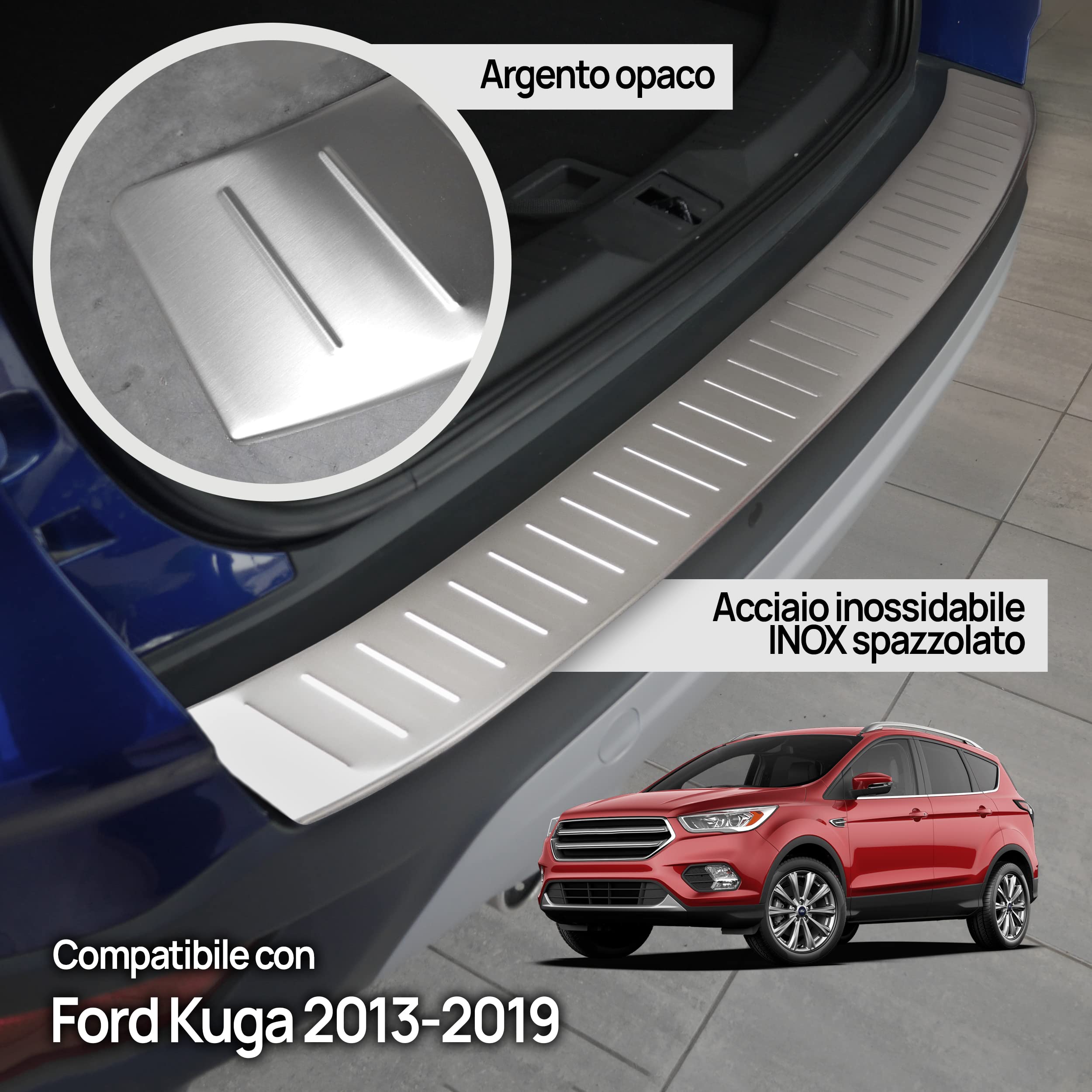 Protezione Paraurti Posteriore Per Fiat Tipo Avant 2016+ - Acciaio Inox Spazzolato Antigraffio - Foto 7