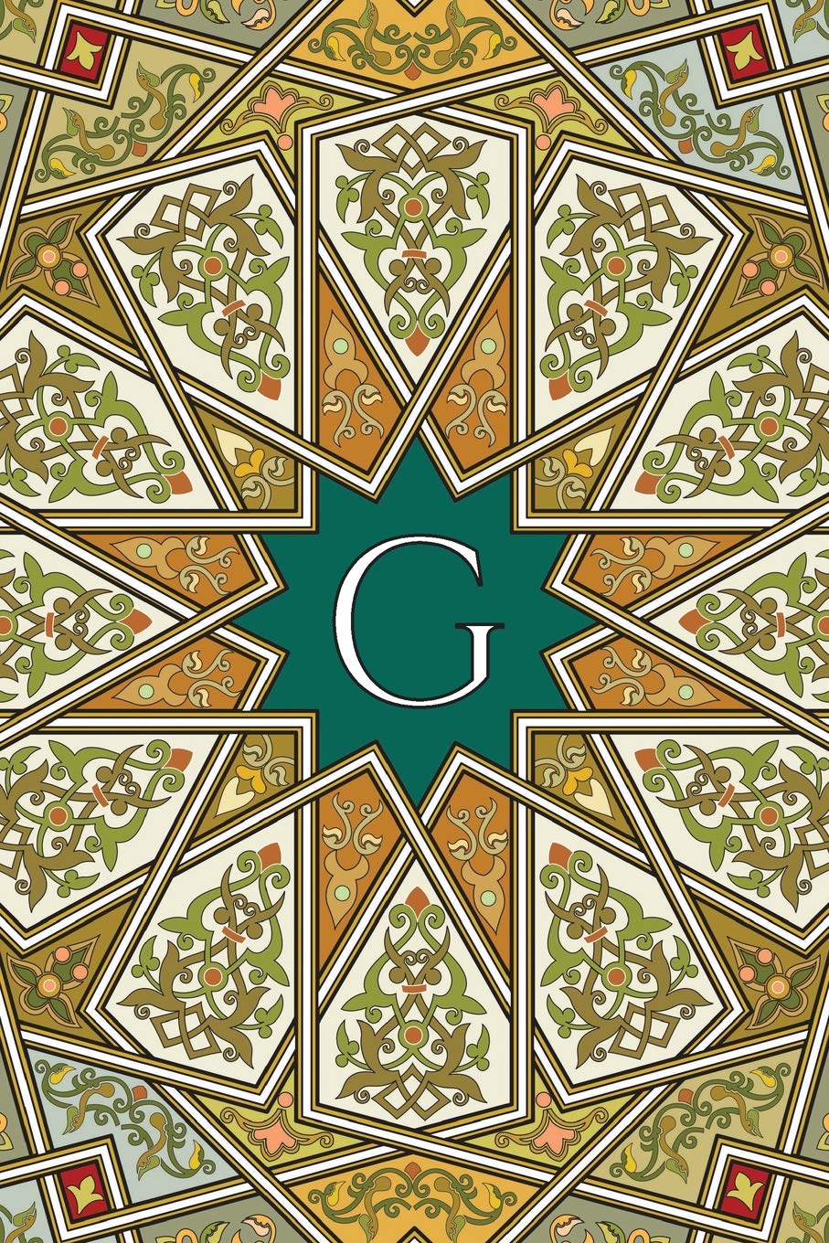 Monogram G Journal: Blank Notebook Diary Memoir Log Logue (Arabesque Two 365 Lined)