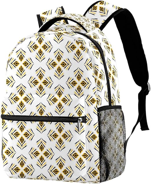 Casual School Backpack Abstract Peacock 