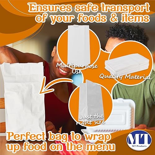 Miniatura 3 de MT Products - Bolsa de comestibleslonchera, capacidad de 8 libras, multiusos, perfecta para compras, almacenamiento, pequeños botes de basura y más,