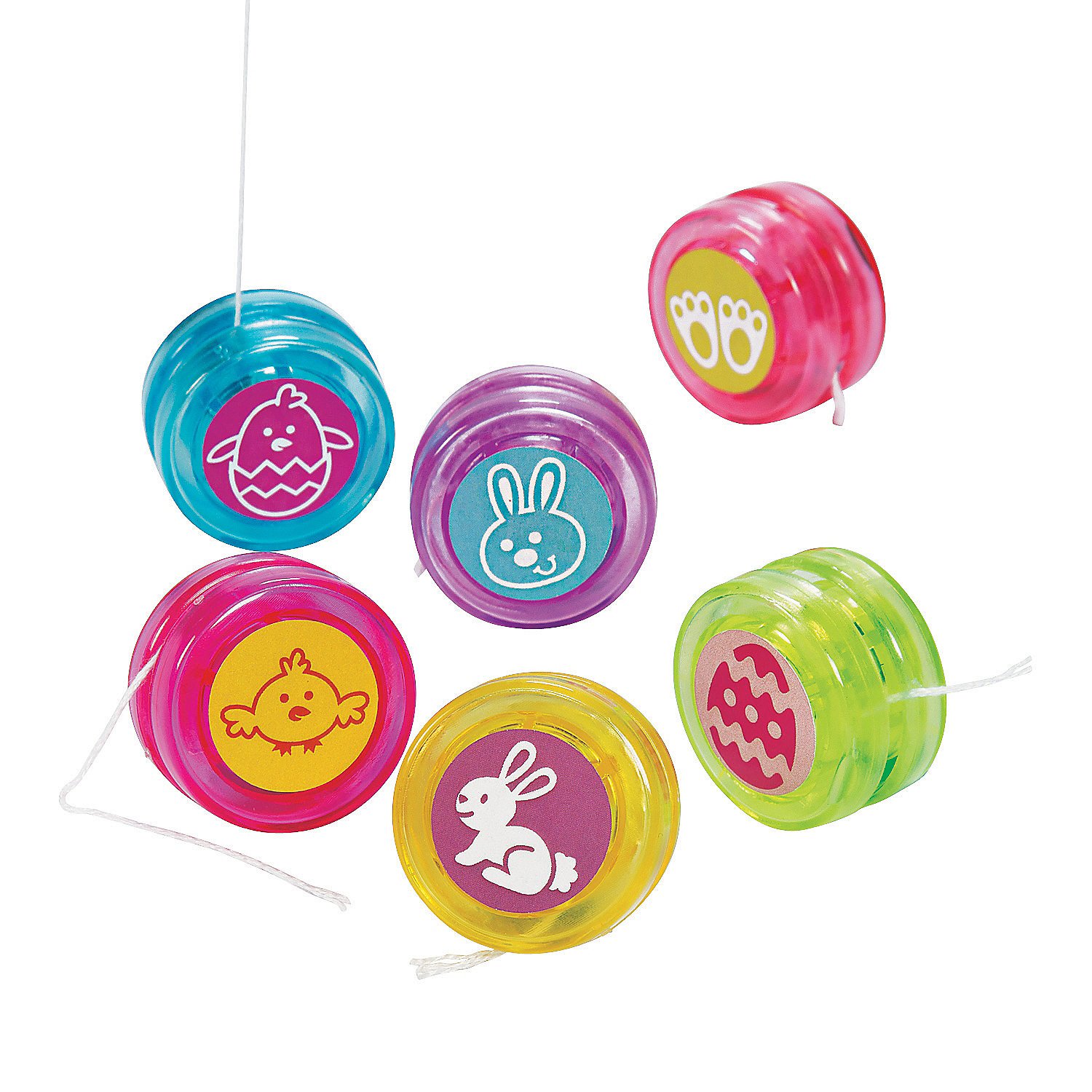 Fun Express - Easter Mini Yo yo for Easter - Toys - Value Toys - Yo - Yos - Easter - 12 Pieces