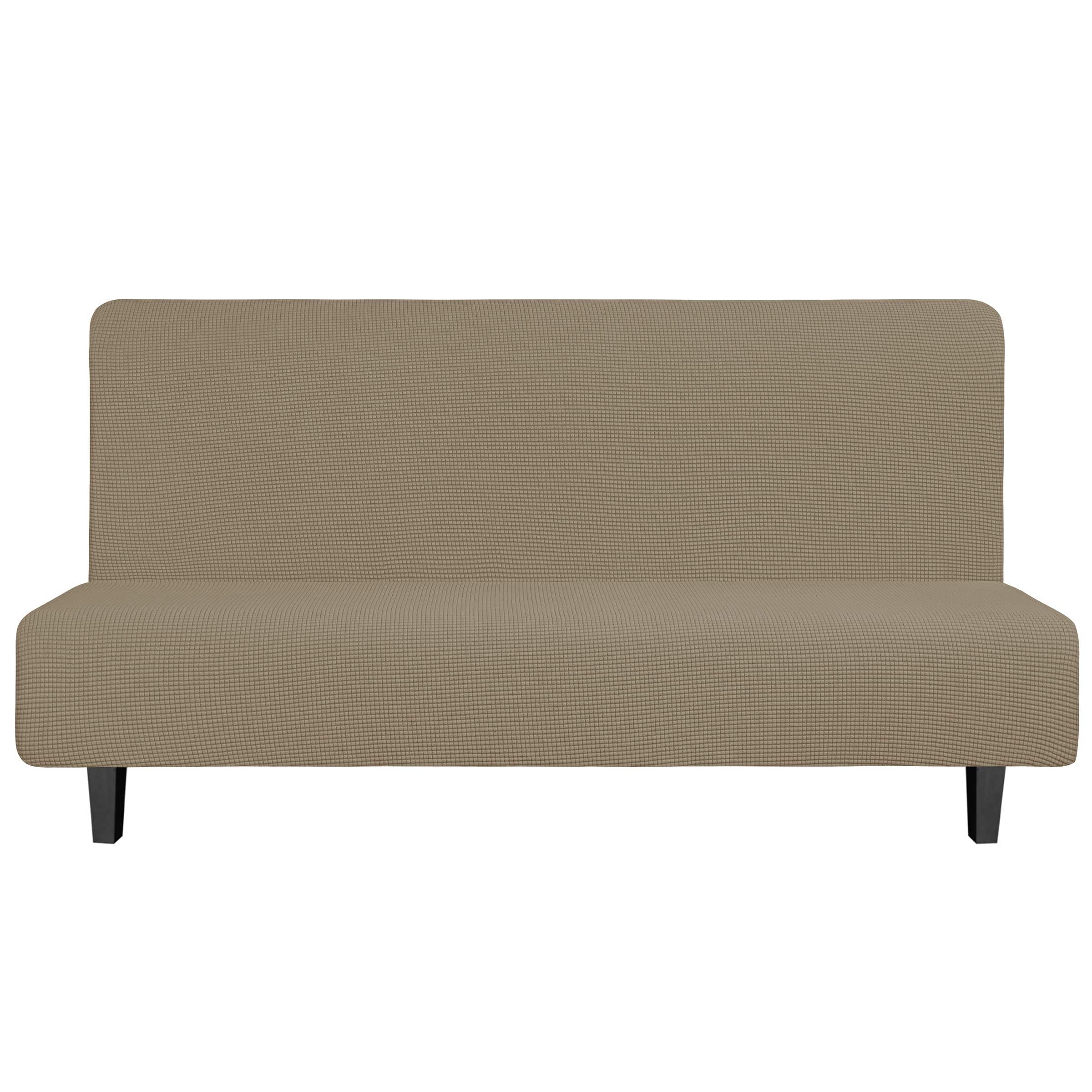 Easy-Going Stretch Large Futon Slipcover Armless Futon Cover Natural
