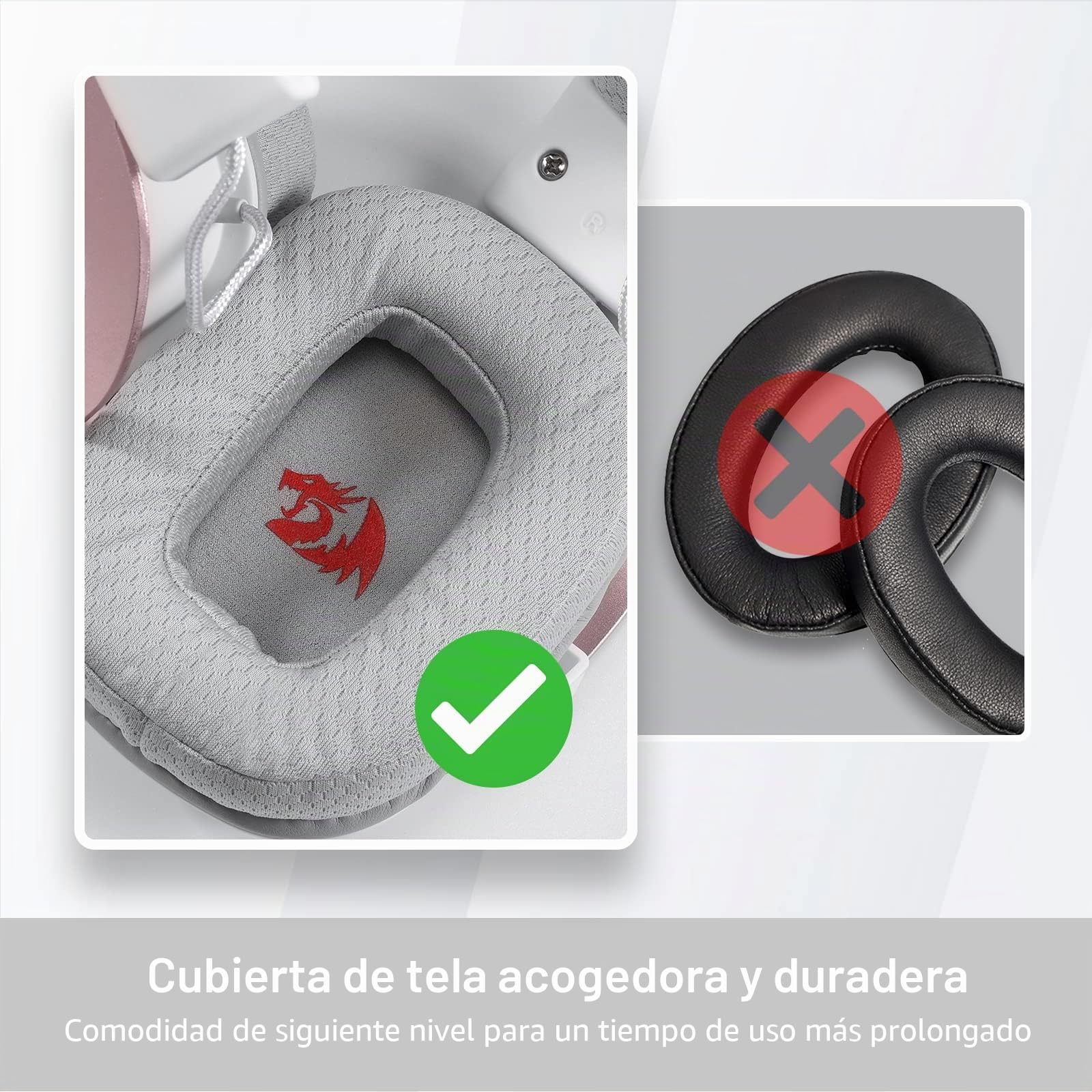 Redragon H510 Zeus-X Cascos Cable 7.1 53mm Blanco | cascos gaming cable sonido envolvente 7.1 drivers 53mm almohadillas viscoelásticas cubierta tela blanco