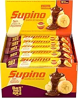 Banana Brasil - Barra De Frutas Supino Zero Banana Com Cobertura Chocolate Ao Leite - (20 Unidades com 24g)
