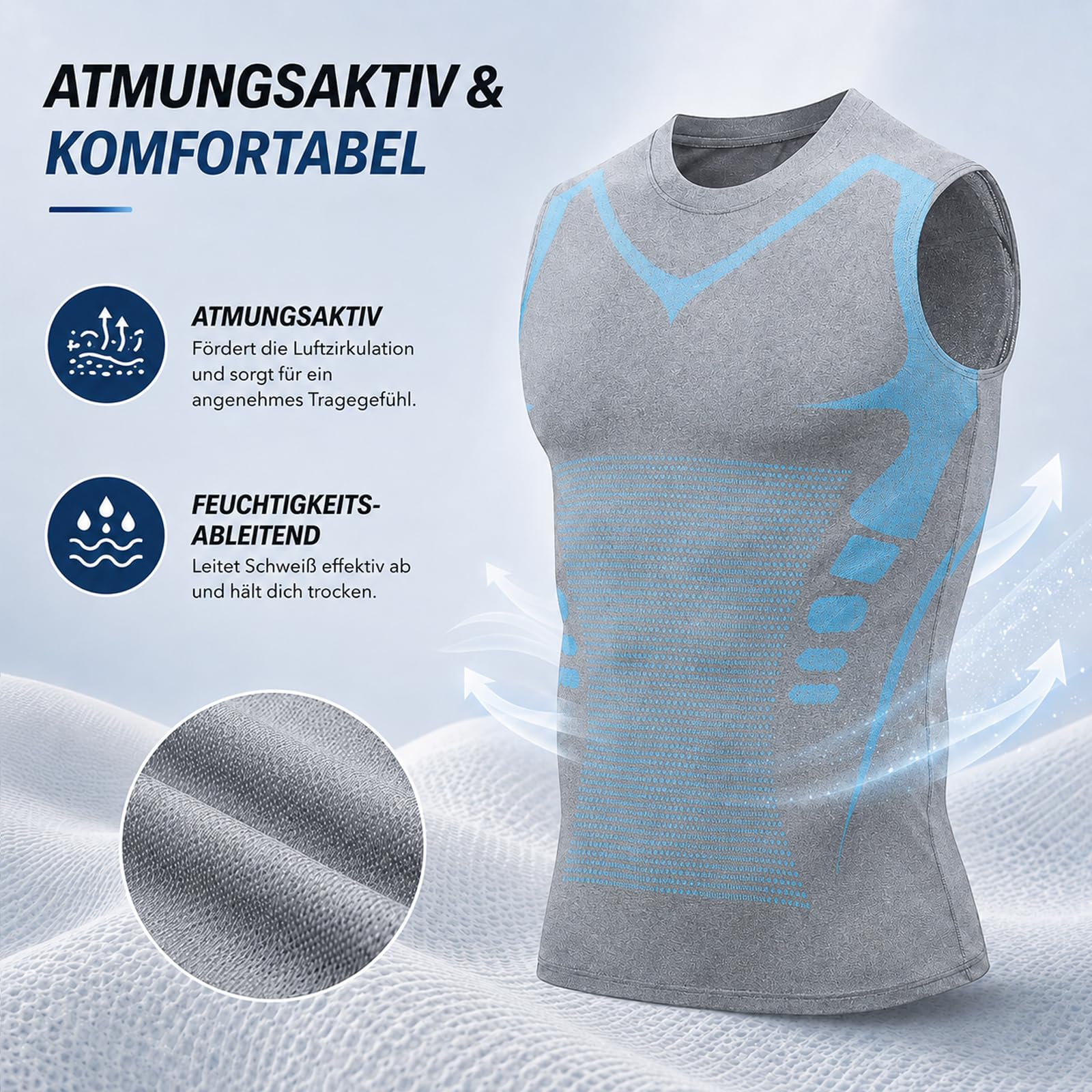 Slimpur Kompression Shirt, Slimx Slimpur Kompressions-Shirt Bauchweg Herren, Schnelltrocknend, Atmungsaktiv, Leicht und Bequem, für Fitness und Alltag