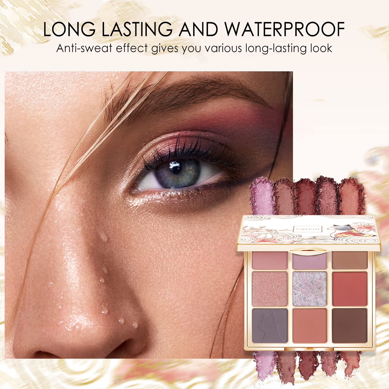 Amazon.com : Catkin Eyeshadow Palettes 9 Blendable Shades Smooth