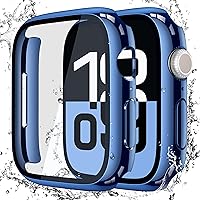 Vista 28 de Misxi [Juego de 2] Funda Impermeable con Botón para Apple Watch SE 2 (2024) Series SE 6 Series 5 Series 4 44mm, Funda de PC Anti-Caída con Protector