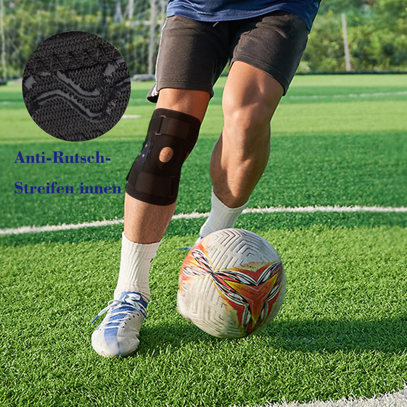 Trade Shop - Tutore Doppio Per Ginocchio Fascia Per Corridori Supporto Tendine Rotuleo