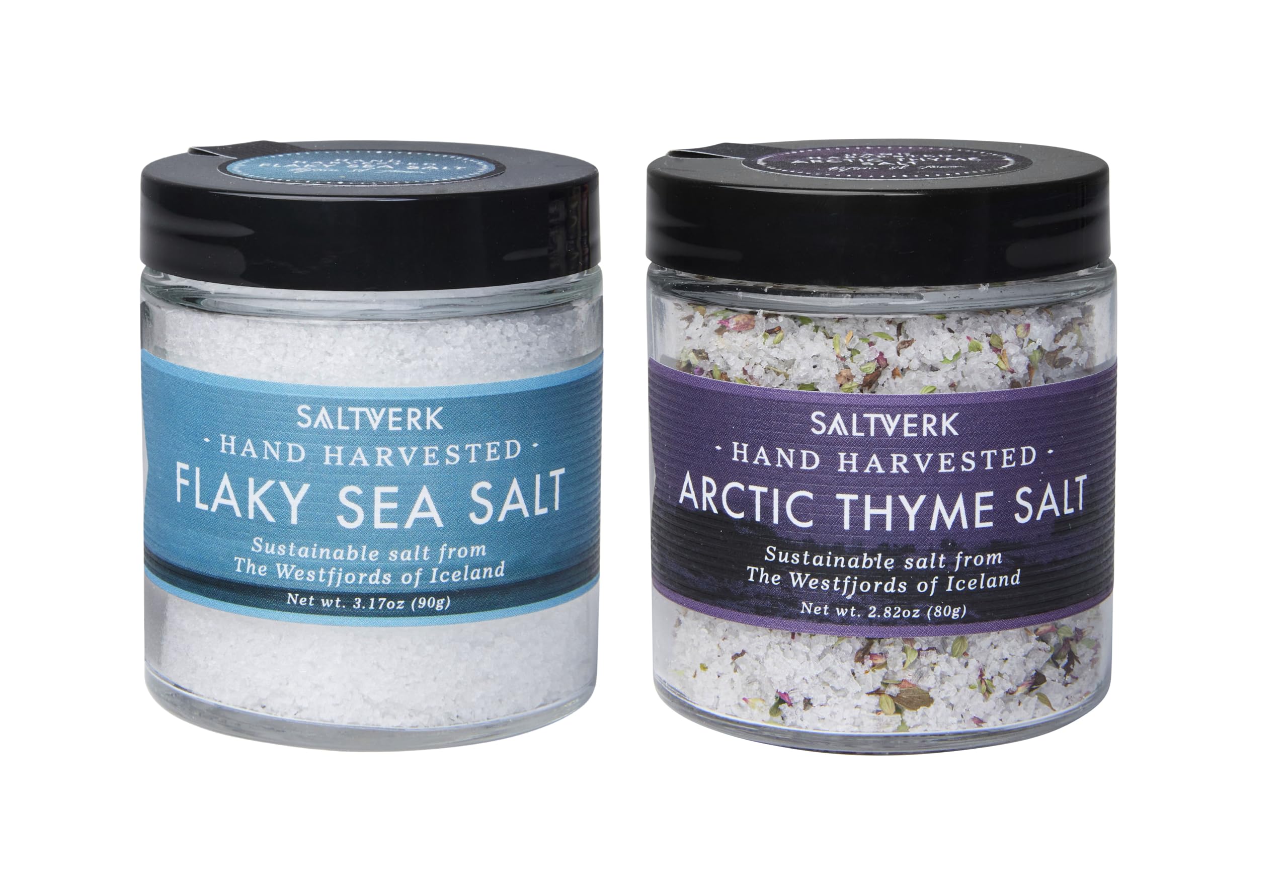 Saltverk Icelandic Sea Salt - Flaky Pure + Arctic Thyme Bundle