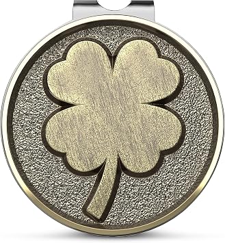 K9King Lucky 4 Leaf Clover Golf Ball Marker and Magnetic Golf Hat Clip | Putting Green Golf Accessories for Men and Women | Unique Shamrock Golf Balls Marker Gift | Ideal Gift Ideas