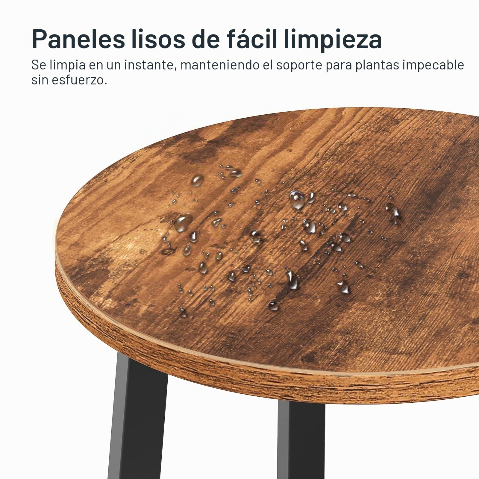 HOOBRO Estantería Interior para Plantas con Lámpara de 3 Cabezales, Soporte Abierto para Flores, 9 Niveles de Brillo y 5 Modos de Iluminación, Salón, Balcón, Marrón Rústico y Negro EBF04DHJ01