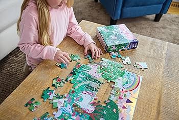 ロクゴロリリ Amazon.com: Crocodile Creek 60-Piece Holographic Foil Floor Puzzle
