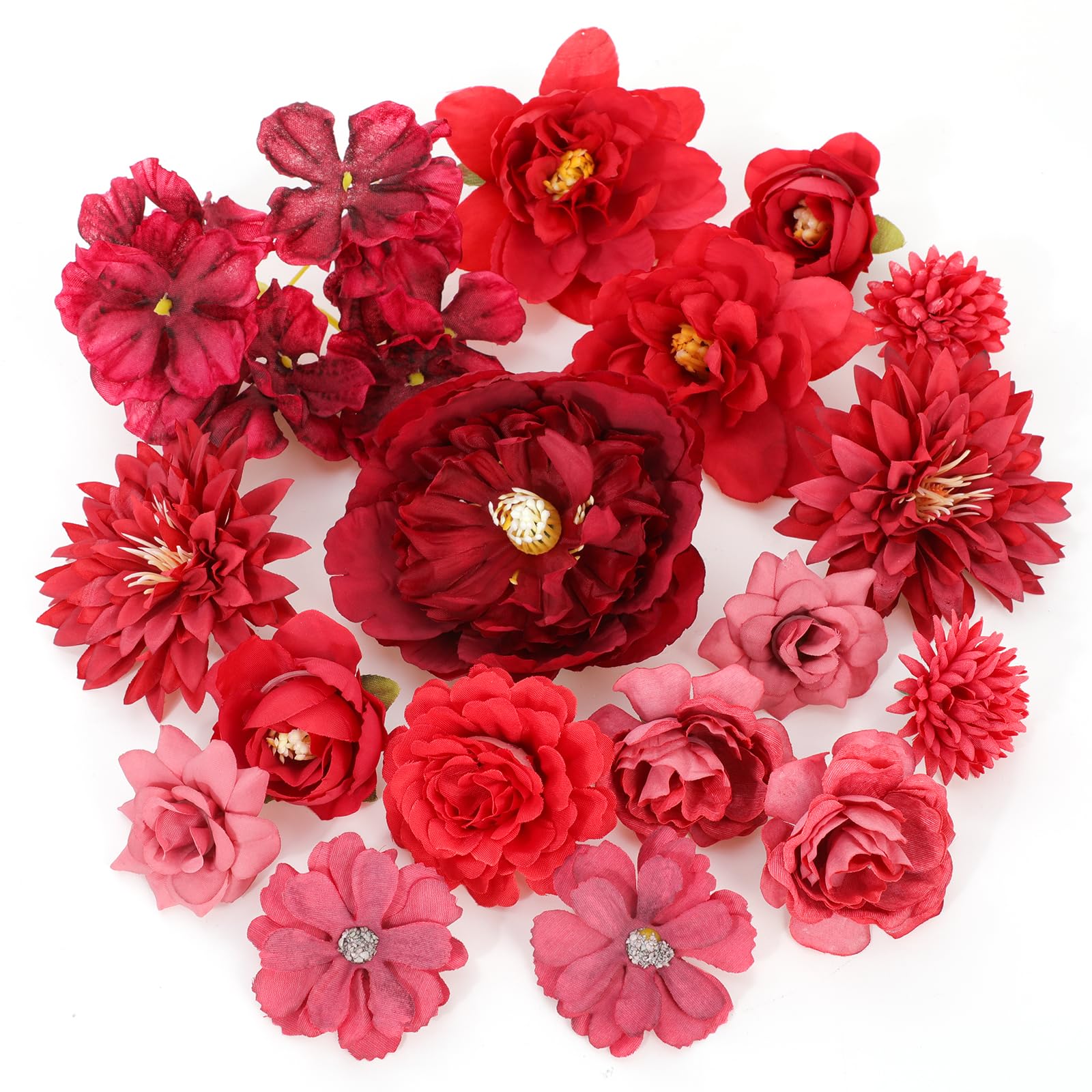MWOOT 17 Pcs Artificial Flower Heads