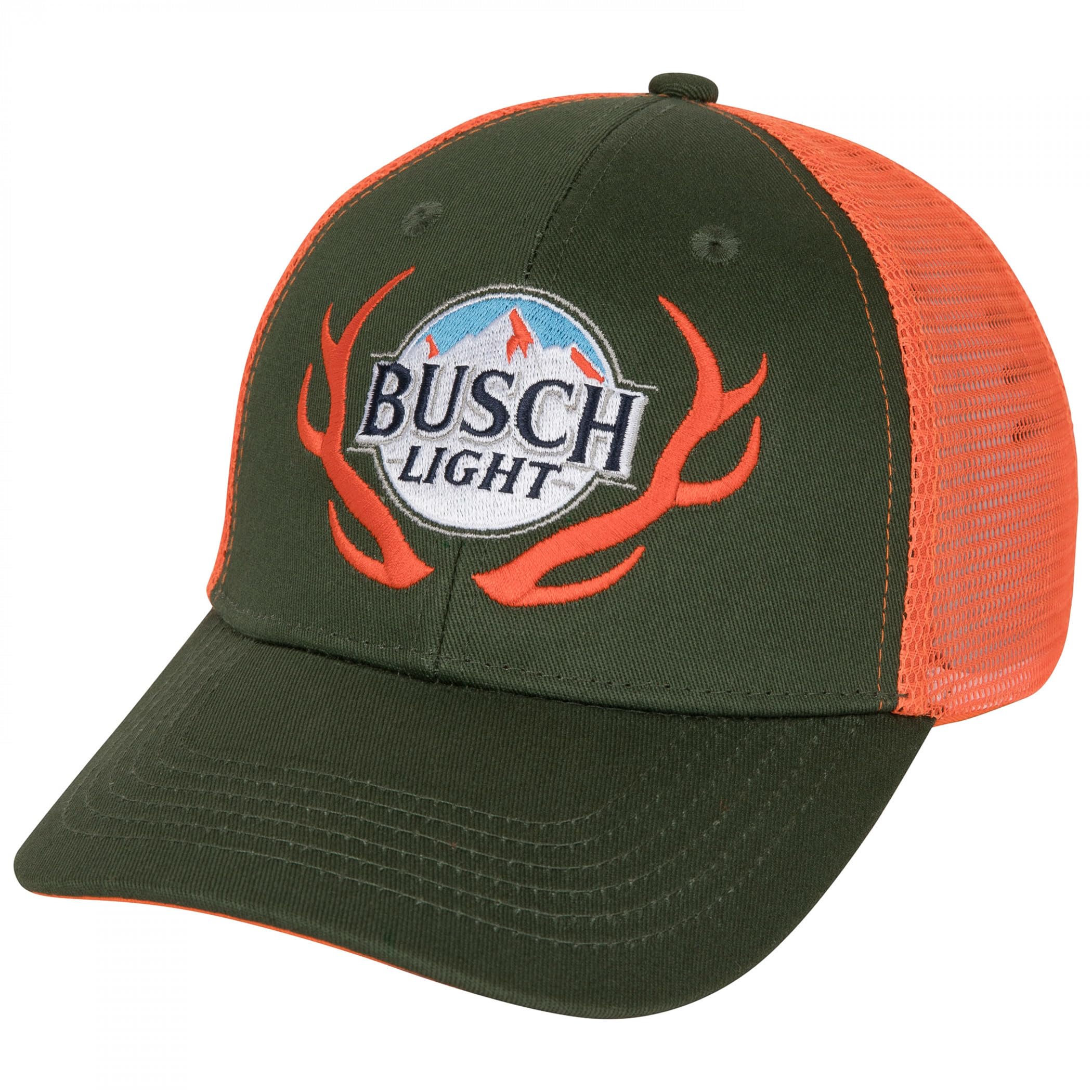 Brew City Beer GearBusch Light Antlers Green Colorway Snapback Cap