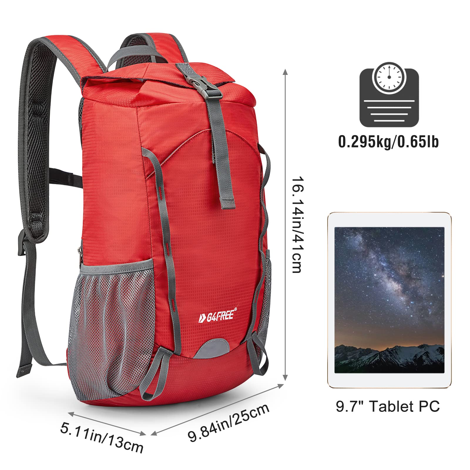 G4free Kleiner Rucksack Herren Wandern Kleiner Wanderrucksack