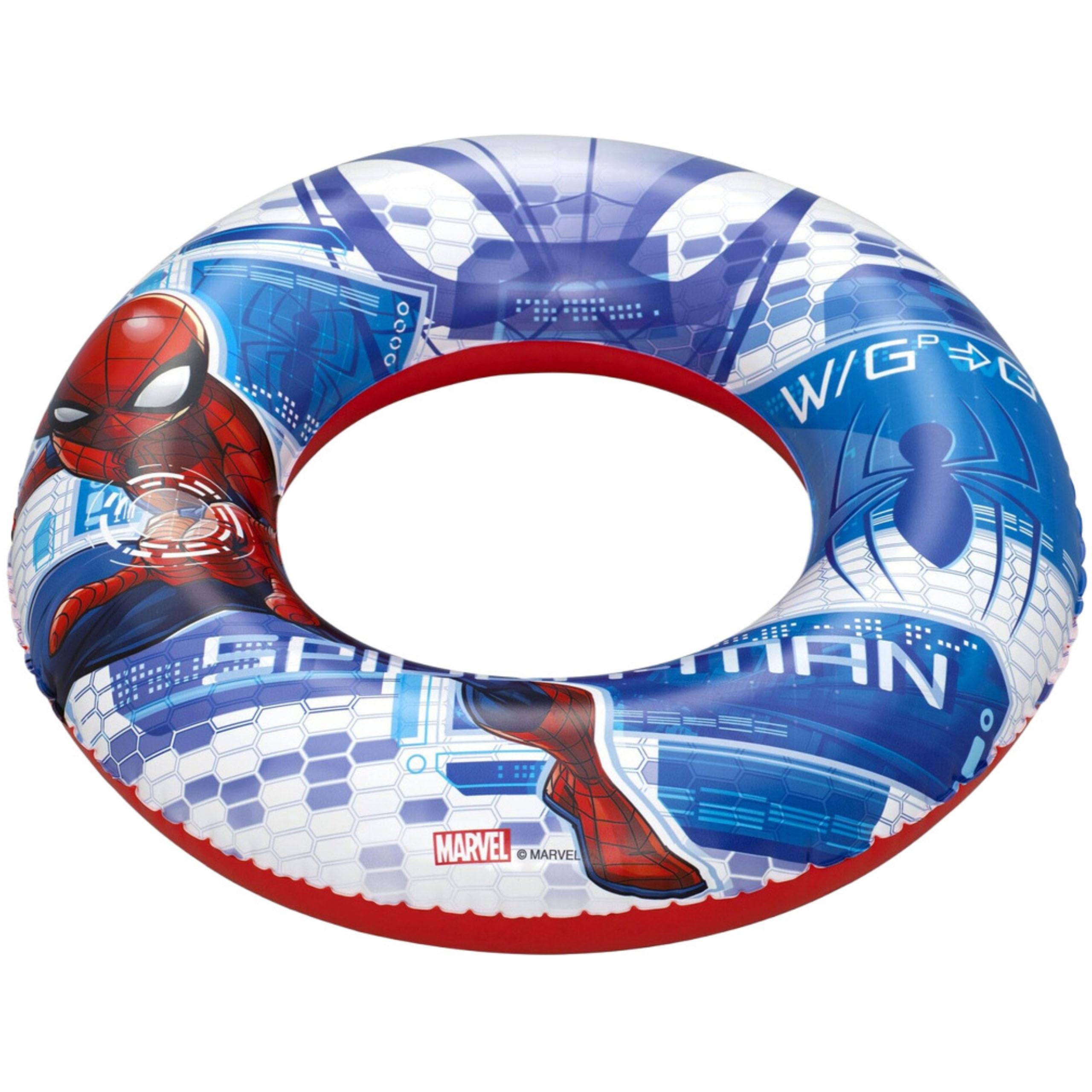 Inflatable swimming ring for children, pool wheel (Spider-Man, 56 cm)