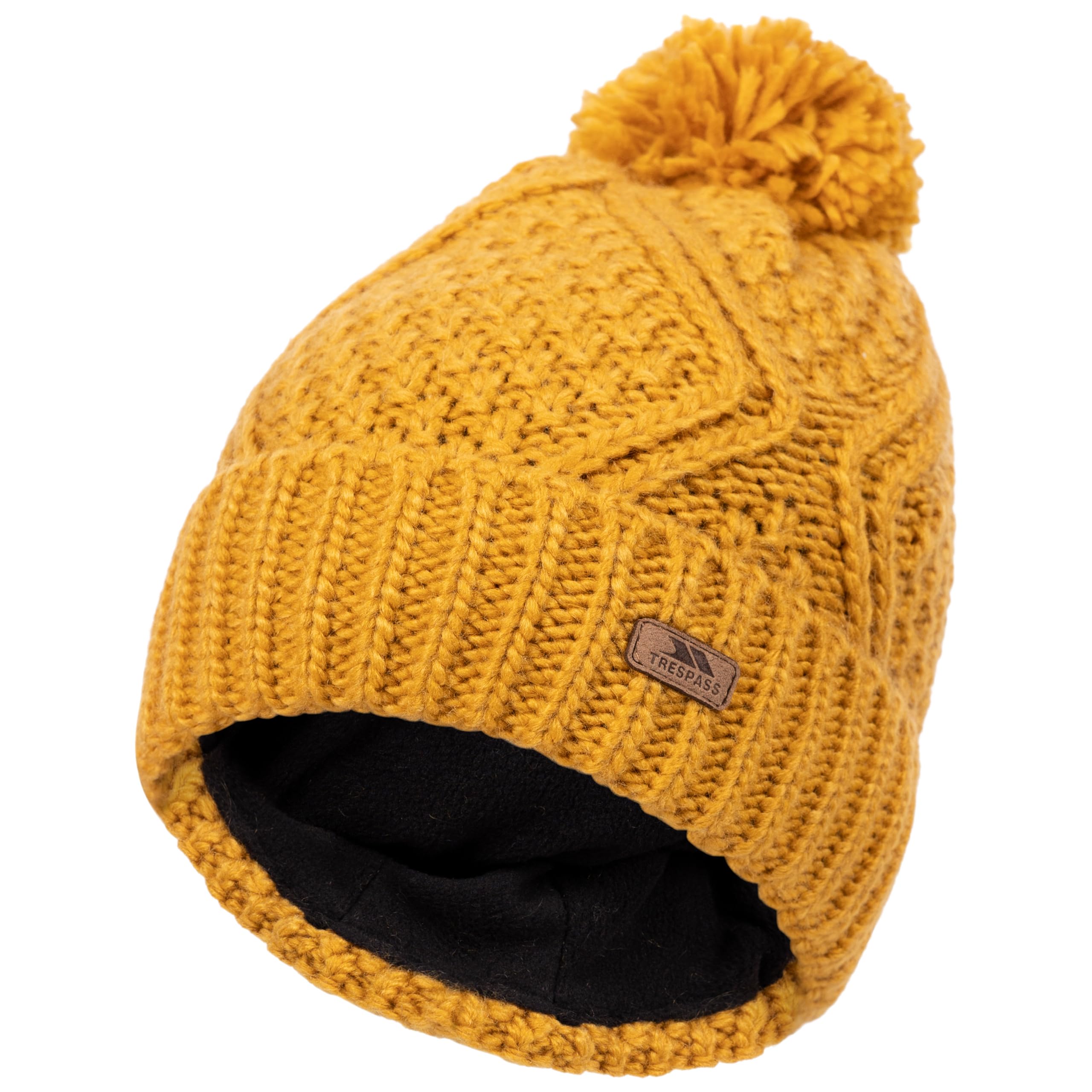 Trespass Women's Honey Bee Pom Pom Hat Knitted Beanie Super Soft Zyra