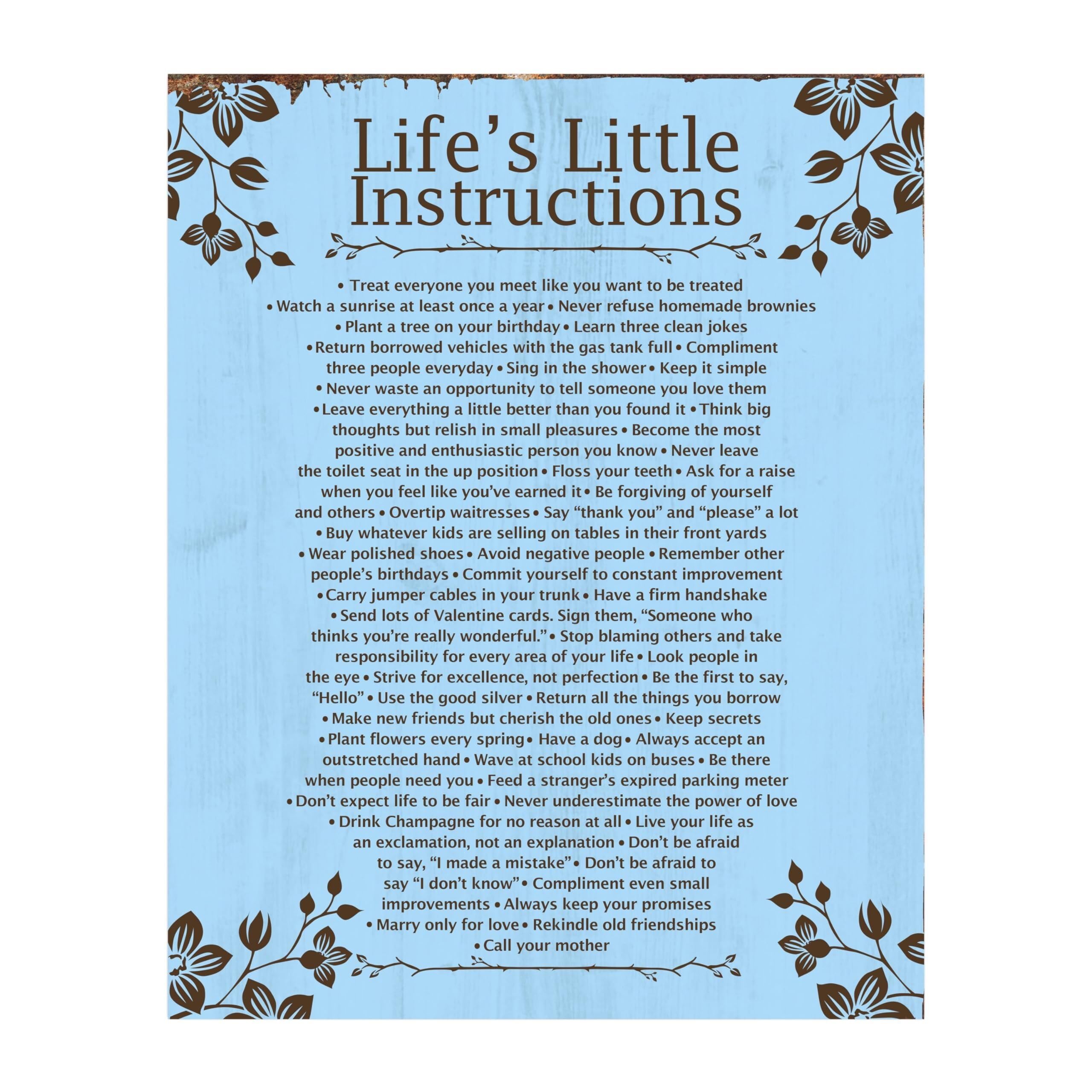 IDGTTLDF Life Little Guidelines Poster Quote Wall-Art Daily Inspiration Encouragement Print for Mindset Growth Classroom Office Decor