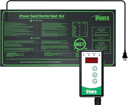 Vista 28 de iPower Tapete térmico de siembra de 20 x 20.75 pulgadas, película de carbono mejorada, almohadilla de inicio de germinación hidropónica cálida