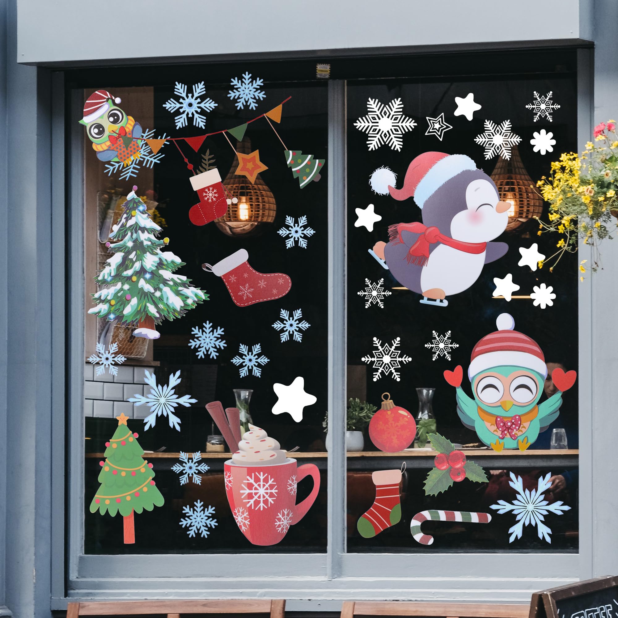 クリスマス ゴールデン 静電 ステッカー 窓 飾り Amazon.co.jp: RENEWREVITAL クリスマス 飾り 窓 ステッカー サンタ 冬
