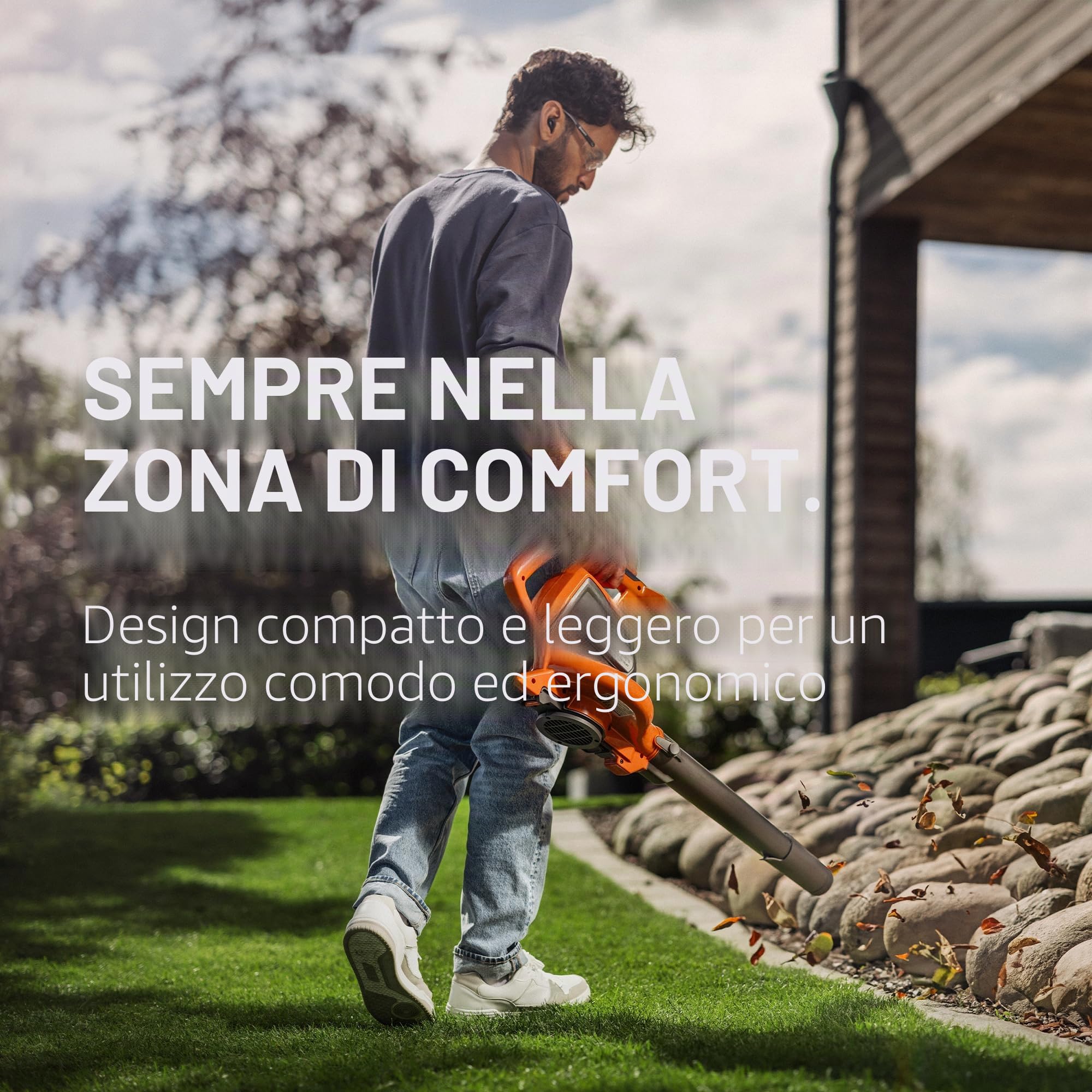 Husqvarna Soffiatore e aspiratore a batteria 120iBV con batteria/caricabatterie | Senza fili, 36 V, con batteria e caricabatterie, forza di soffiaggio 7,2 N
