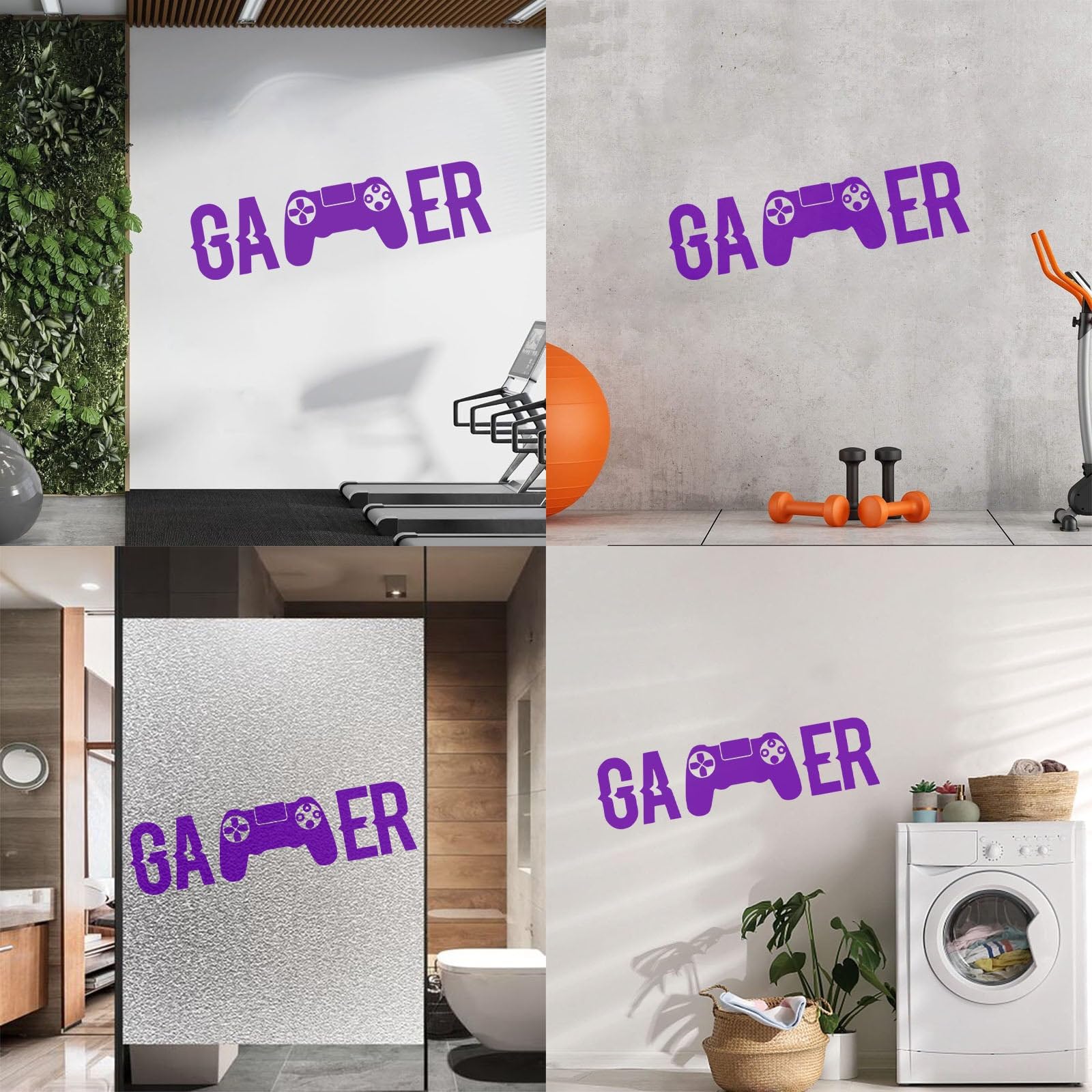 GameBox Video Game Controller wall Decals Gamer DIY wall Decal Gamer wall Sticker for Kids Bedroom Vinyl Wall Art Mural Small - 11x42cm - Image 4