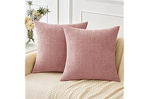 MIULEE Pack of 2 Pink Pillow Covers for Couch