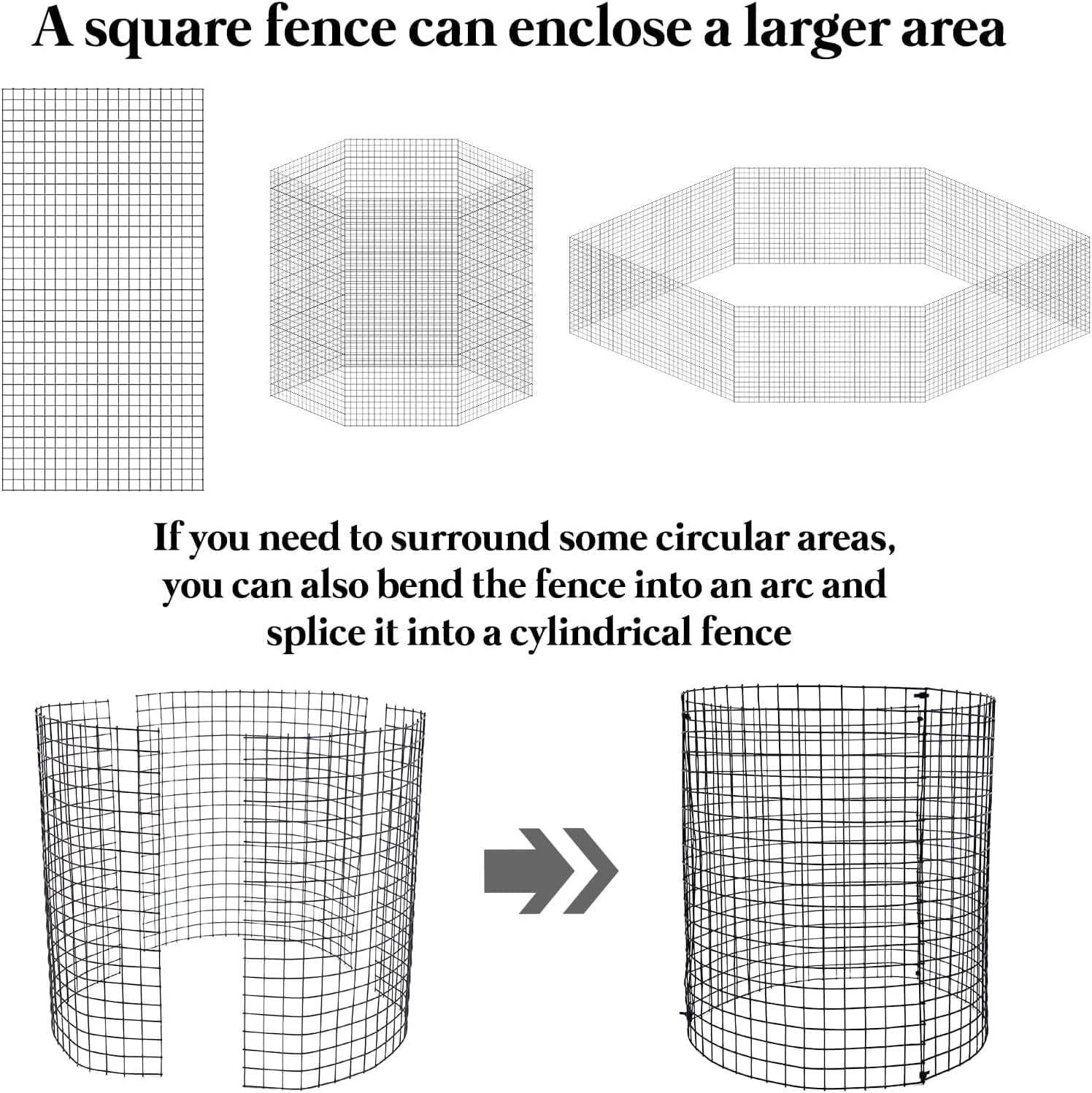15 Set Large Wire Plant Protector from Animals, 15 Pcs 24" H X 12" Dia Metal Plant Cage Chicken Wire Cloche Pack with Ground Stakes and Nylon Tie to Keep Animals Out, Garden Protection Bunny Barricade