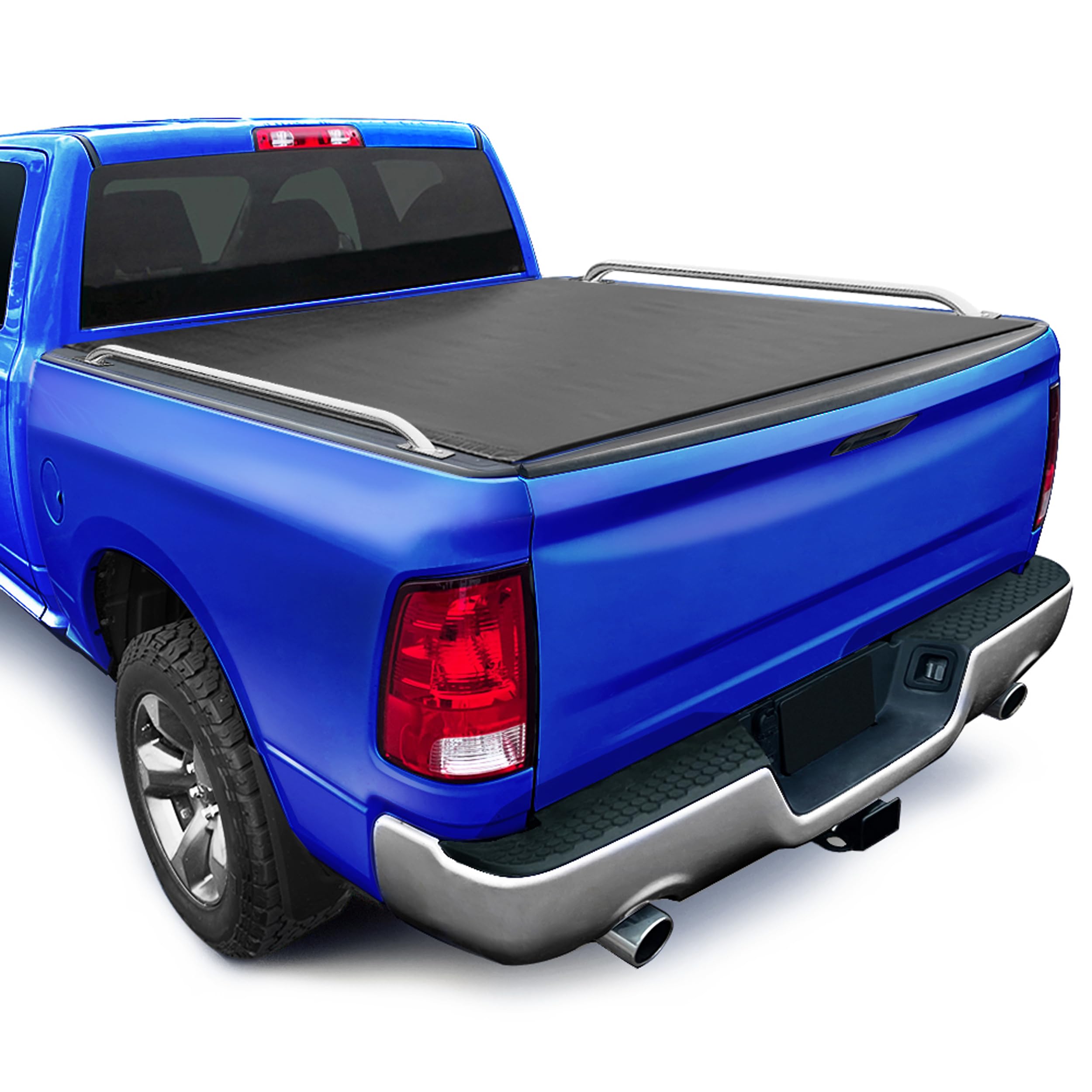tyger auto t2 low profile soft roll-up truck bed tonneau cover compatible with 2009-2018 dodge ram 1500; 2010-2026 2500 3500; 2019-2024 classic | 6'4" (76") bed | tg-bc2d6014