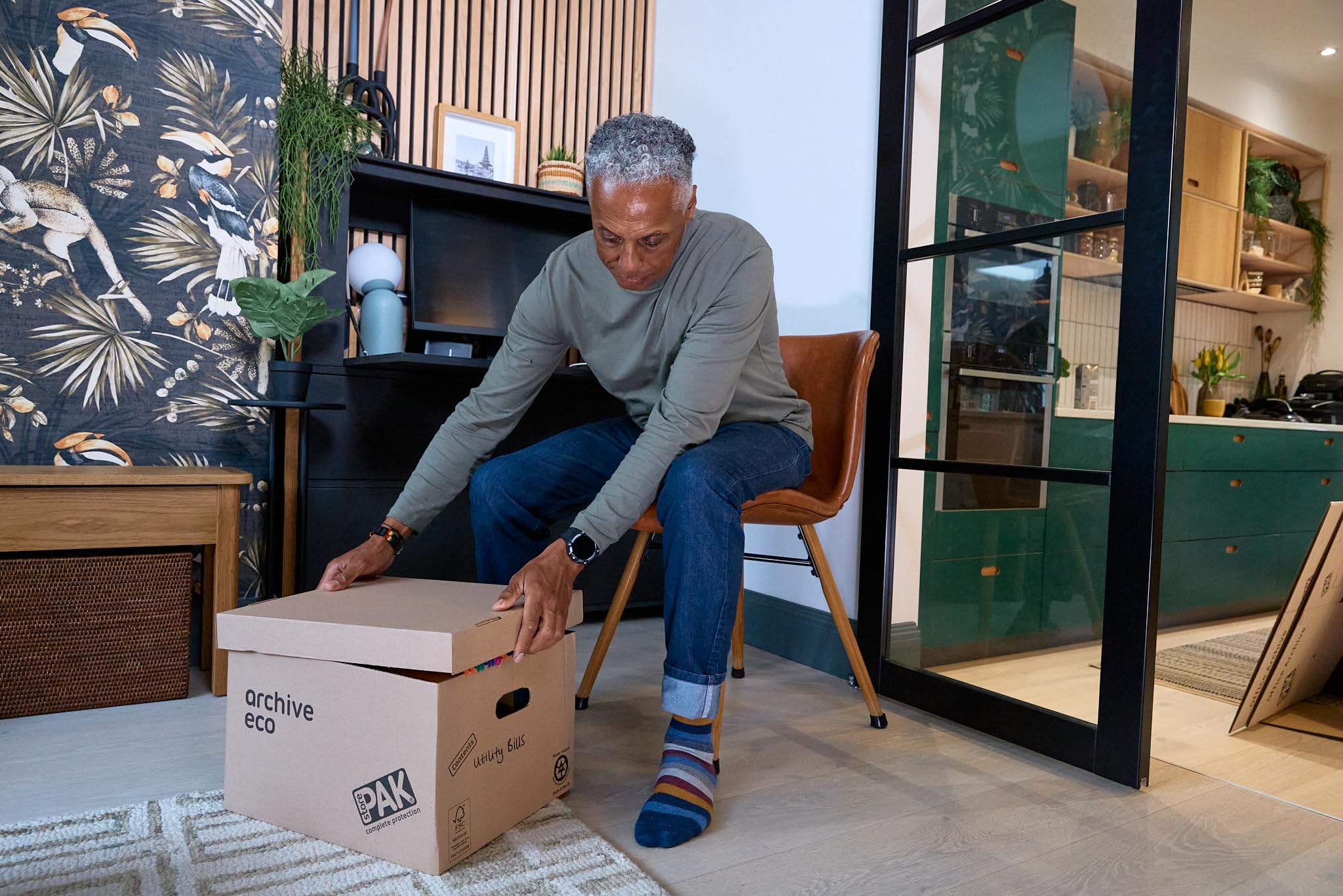 StorePAK Eco Archivkartons mit Deckel, 10 Stück Flach verpackt; einfach zusammenzubauen. Ideal für Zuhause, Büro und Umzug. Archiv-Box. braun