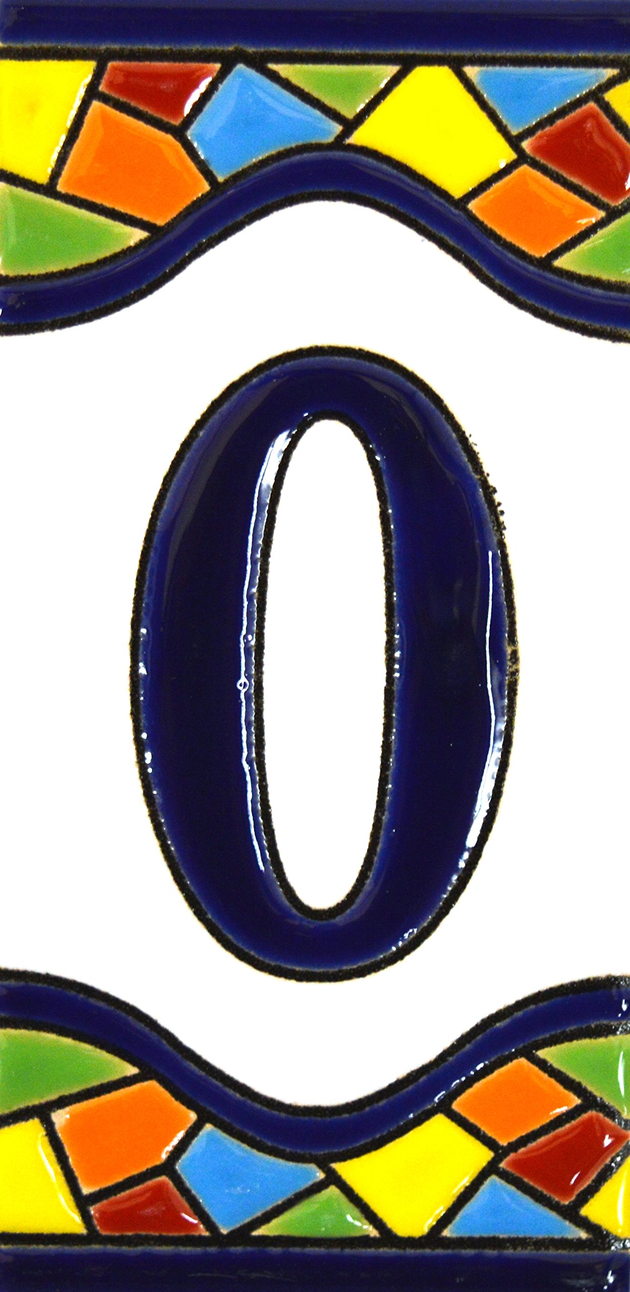 Art Escudellers Letter "O" House Letters 4 Inch. Handpainted House Letter Tiles For Signs, Addresses And Names. Address Numbers For Houses. House Address Numbers And Letters. Design Mosaico Mediano 4,29" X 2,13" (Letter O)