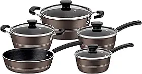 Jogo Panelas Alum 5Pc Sicilia Cinza Tramontina