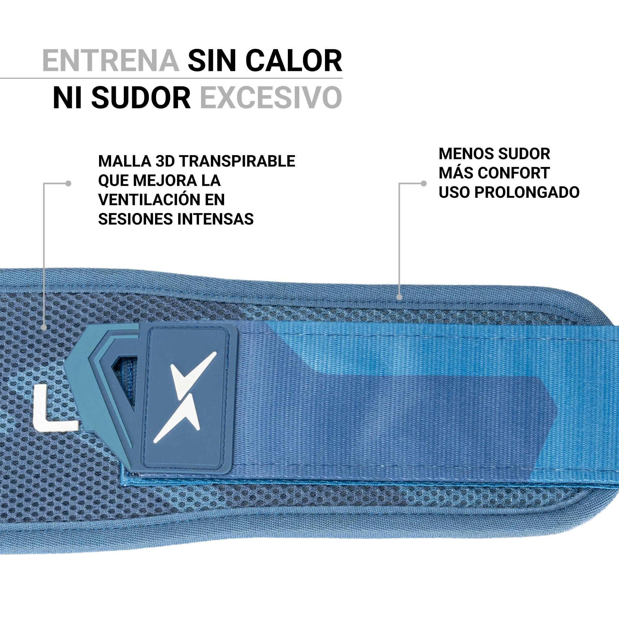 PICSIL Cinturón Lumbar – Faja para Cross Training, Halterofilia y Gym, Soporte con EVA Foam, Malla 3D Transpirable y Cierre de Doble Seguridad