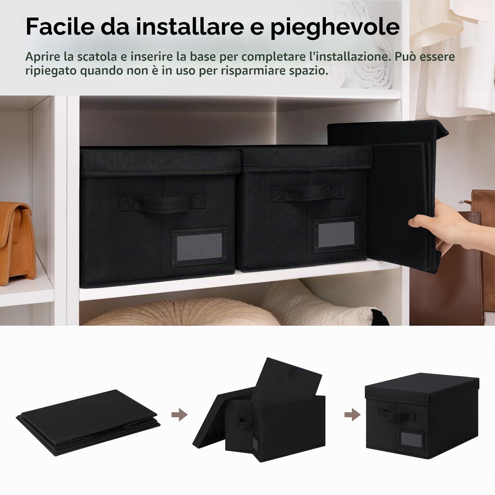 GRANNY SAYS Set di Scatola portaoggetti extra large con coperchio e Scatole Portaoggetti con Coperchio