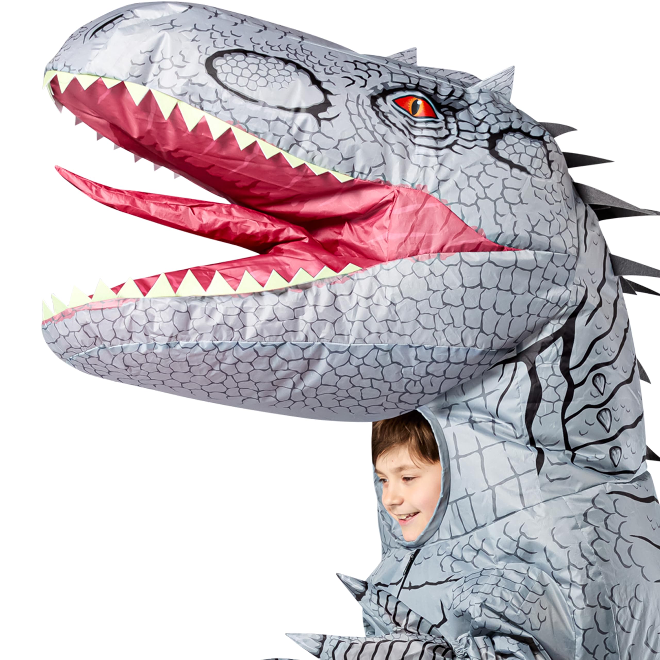 Rubies Fun - Disfraz inflable de Indominus Rex para niños con ventilador alimentado por pilas, talla única