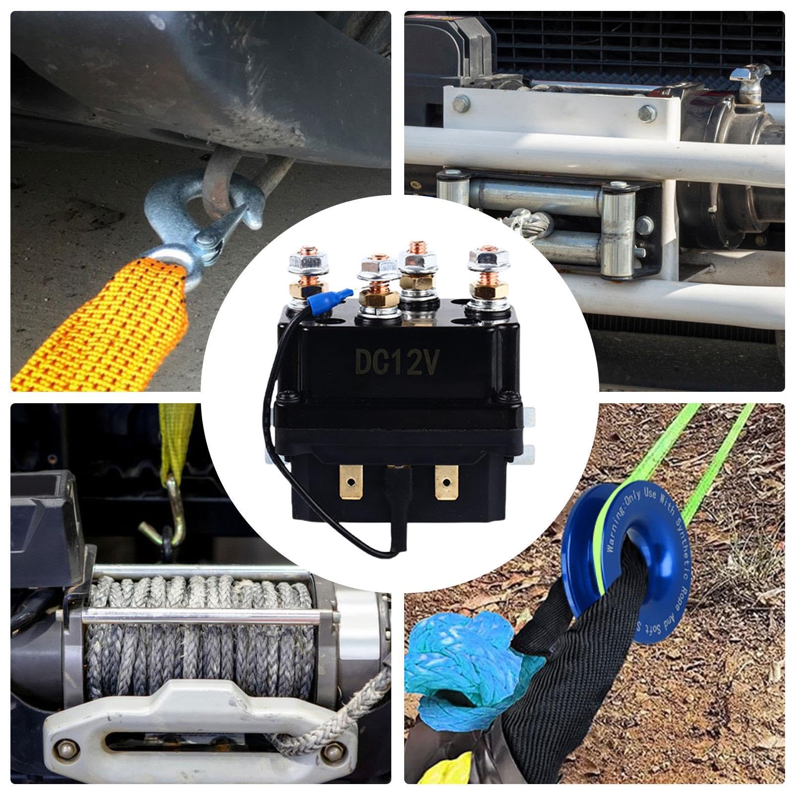 12 V, 250 A, set di relè magnetico per argano, per controllo multiuso, per auto