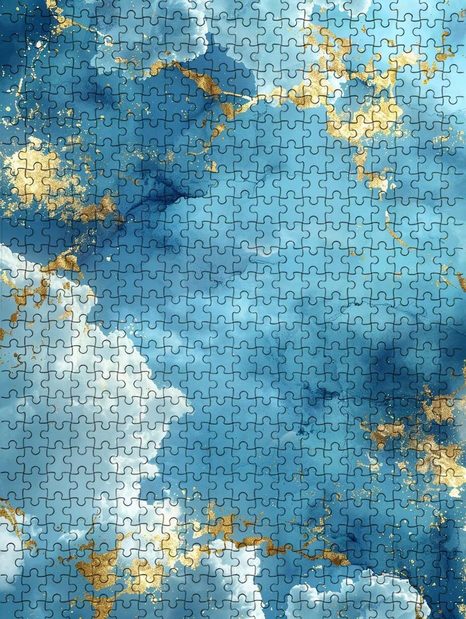 Puzzle 4000 Teile, Blaue Tapeten Puzzle Erwachsene 4000, Klassische Puzzles, Puzzlespiele für Die Ganze Familie, Mit Schöner Verpackung, Dekoration Puzzles und Geschenke FNKL3-618