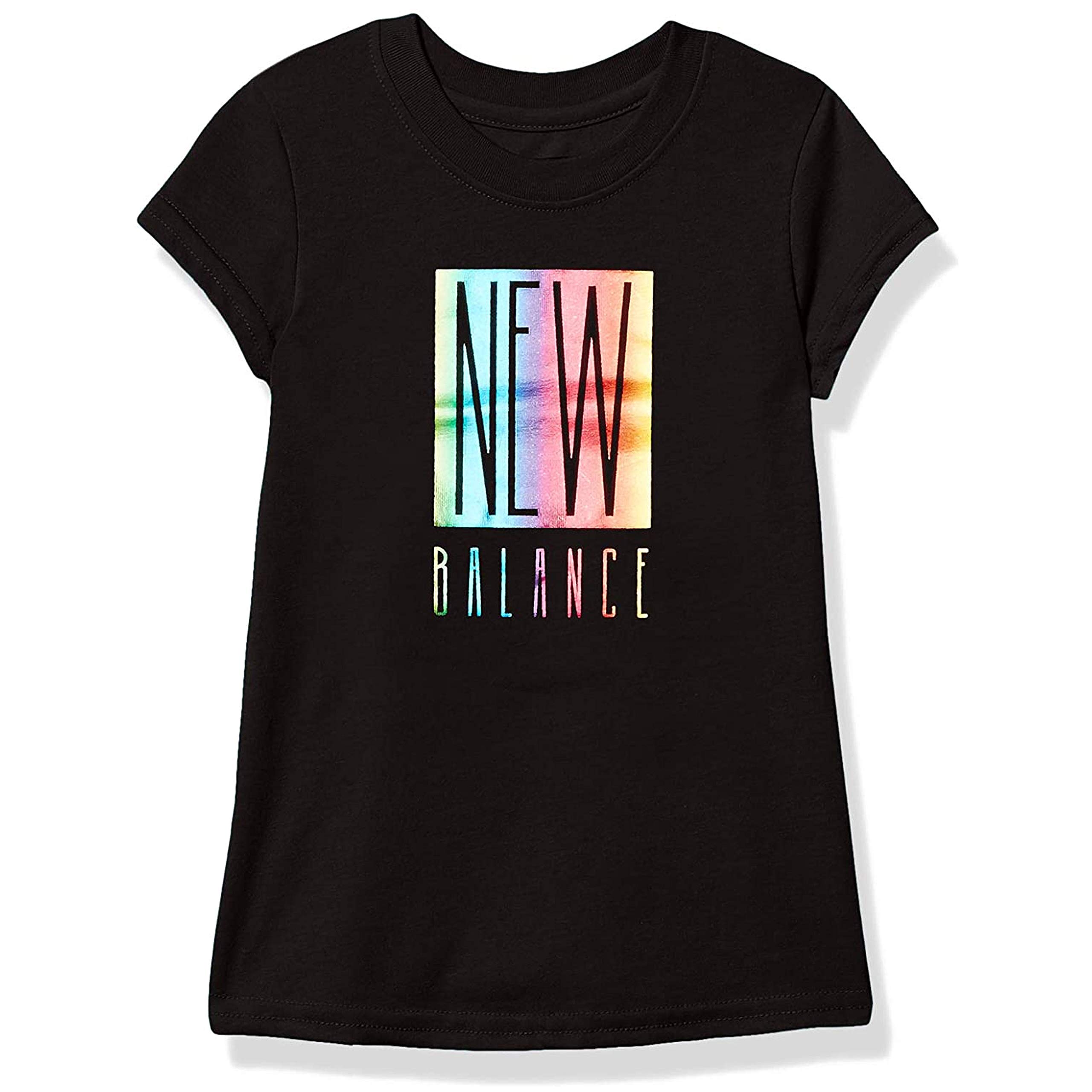 New Balance girlsShort Sleeve Graphic Tee Short Sleeves T-Shirt - Black - 10