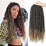 Bileaf 8 Packs Passion Twist Crochet Hair 18 Inch Crochet Passion Twist Hair Pretwisted, Pre Looped Passion Twist Crochet Braids Passion Twists Bohemian Crochet Hair T27