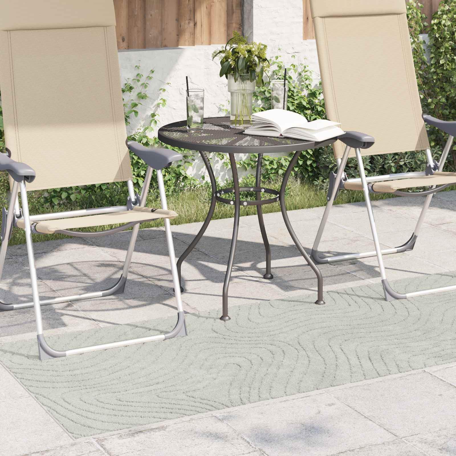 Tapis de Surface PALMERAS Vert 80 x 150 cm Polyester Doux antidérapant Lavable Moelleux pour Salon Couloir intérieur extérieur décoration Moderne Confortable