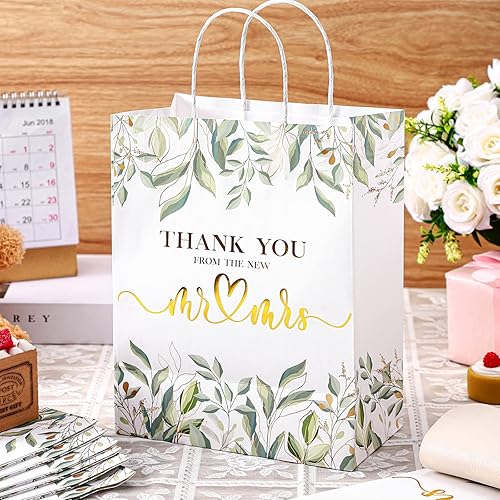 Miniatura 1 de Panelee 24 bolsas de bienvenida de boda a granel con asas, bolsas de regalo de agradecimiento para invitados, bodas, despedidas de soltera, regalos