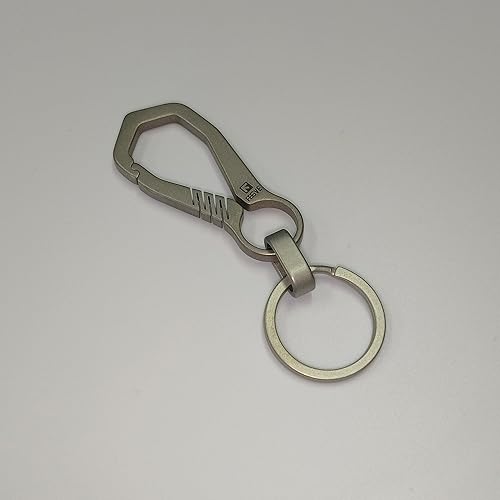 Miniatura 9 de RISON-Titanium Llavero con llavero antipérdida de liberación rápida, mosquetón para automóvil para hombres y mujeres