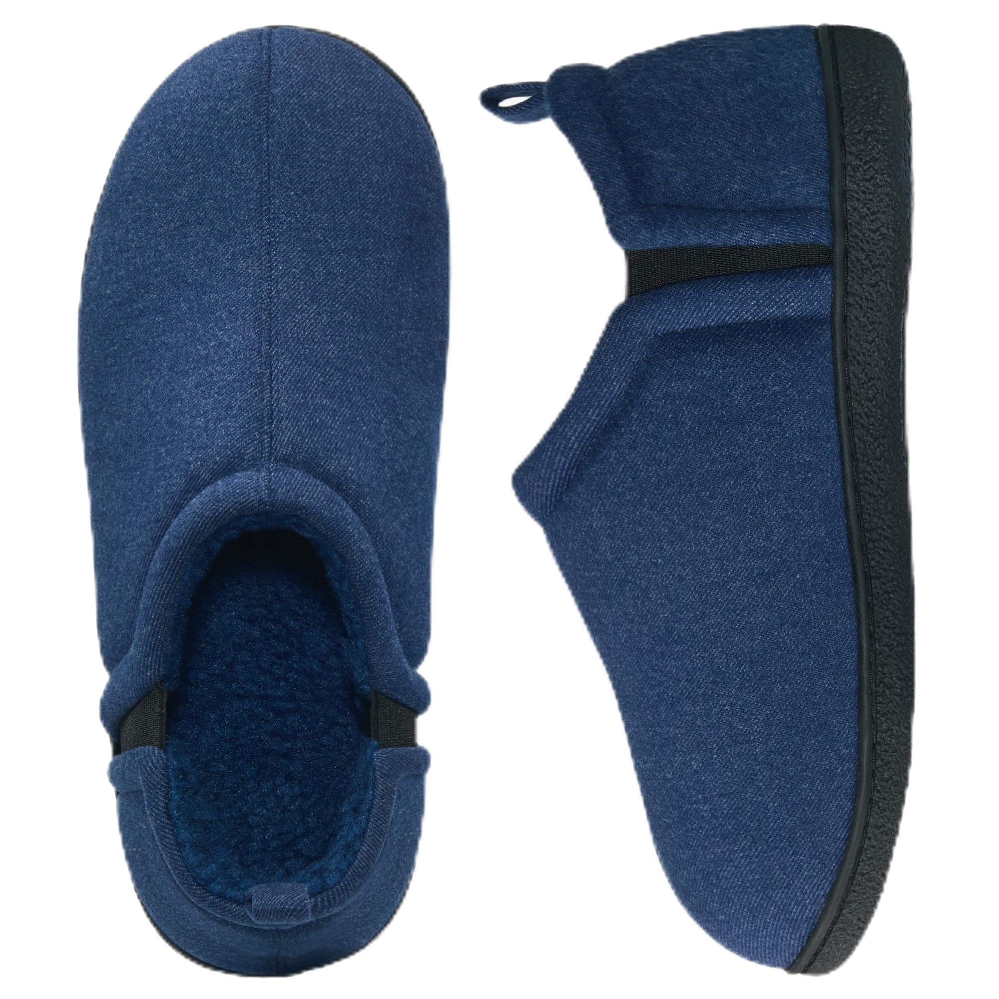 Donpapa Pantofole Uomo Chiuse Calde Ciabatte Casa Invernali in Memory Foam | Fodera in Sherpa, Ultra Morbide & Comode, Lavabile in Lavatrice, Antiscivolo, Interno Esterno