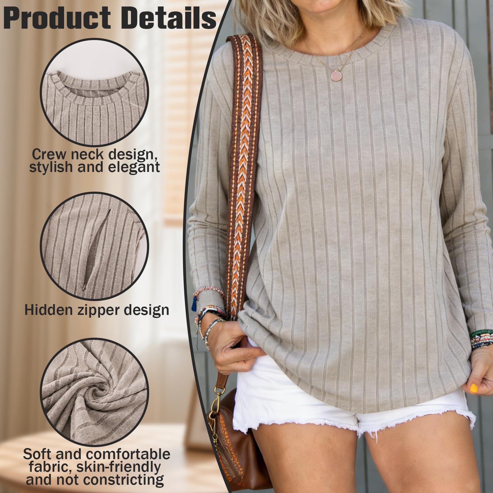 Camiseta Lactancia Mujer,Ropa Premama con Cremallera Invisible,Ropa Lactancia Suelto,La Ropas De Maternidad Informal Es Adecuada para Mujeres Embarazadas
