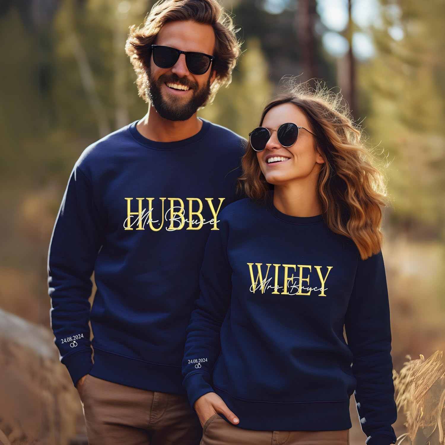 Embroidered Sweatshirt, 100% Cotton Hubby Sweatshirt, Valentines Gift for Husband, Couples Gift, Engagement Gift, Wedding Gift, Gift for Groom, Newlywed Honeymoon Present - Image 5