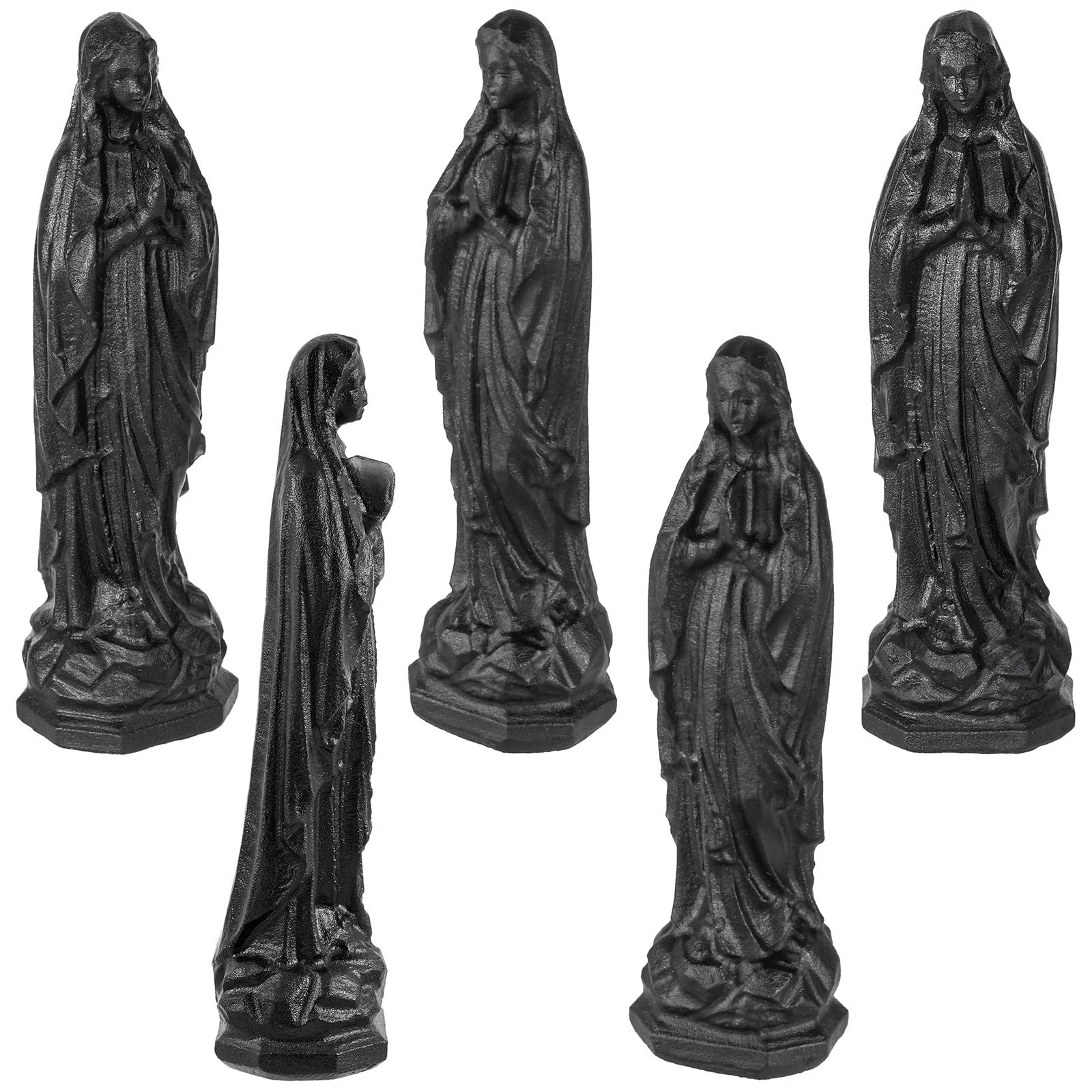 mookaitedecor Statue en cristal sculpté à la main Vierge Marie | Statue de la Vierge Marie en cristal obsidienne - Cadeau religieux - Bénie mère de Dieu - Décoration spirituelle