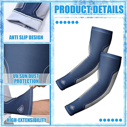 Miniatura 5 de 4 pares de mangas para cubrir brazos para hombres, mangas de brazo para hombres, protección solar UV, mangas de brazo, mangas deportivas para