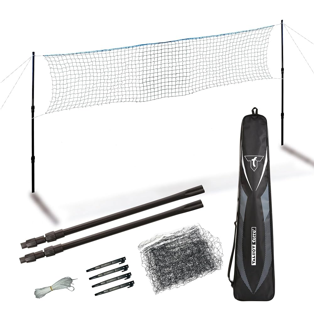 Amazon.co.jp: Talbot-Torro 伸縮式バドミントンネットセット 高