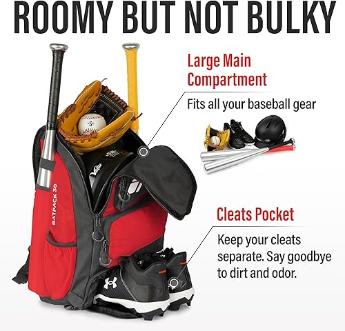Miniatura 2 de Tonesport Baseball Bag - Backpack for Baseball, Softball, Tball - Adults & Youth Bat Bag